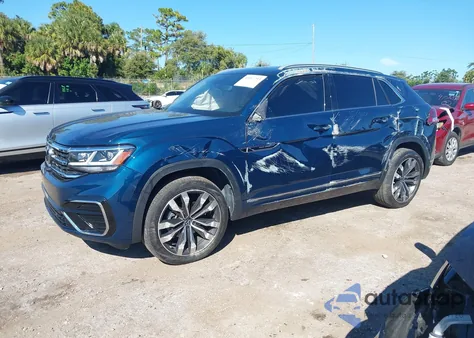 2022 Volkswagen Atlas Cross Sport 3.6L V6 Sel Premium R-Line из США, поврежденный, VIN 1V2FE2CA8NC217313